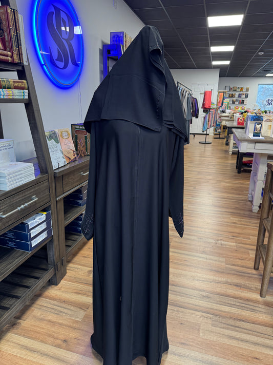 Black on Black modern design Abaya