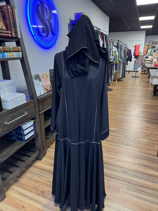 Rose Gold Trim Abaya